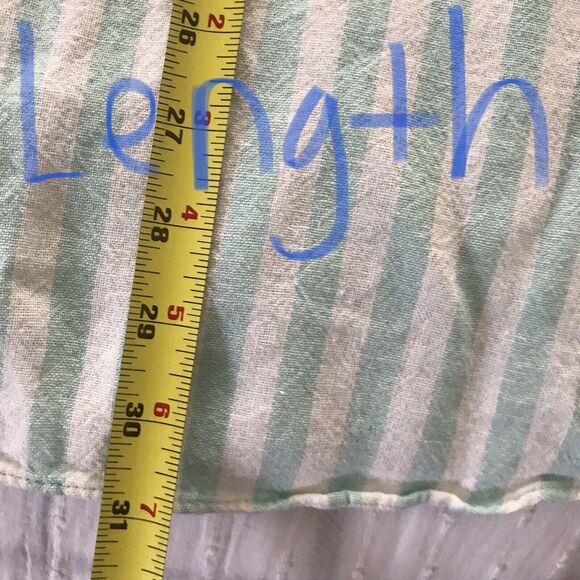 Lauren Conrad Blue Off White Striped Linen Long Sleeve Casual Top Shirt - 2X - Picture 6 of 7